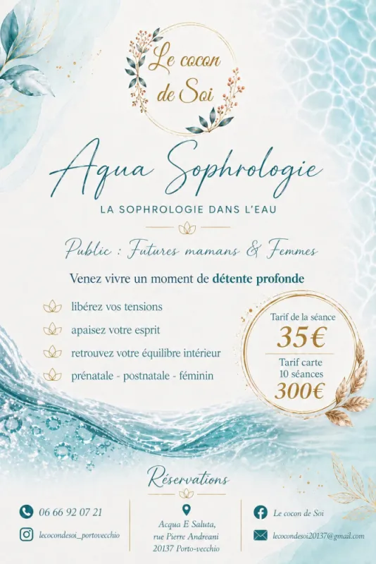 Aqua sophrologie - Le Cocon de Soi à Porto-Vecchio